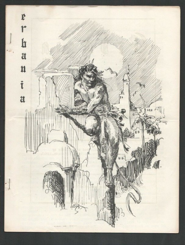 Erbania #14 1963-Edgar Rice Burroughs & Tarzan Fanzine-Cover by Roy Krenkel-F...
