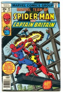 <p>MARVEL TEAM-UP #65-1st CAPTAIN BRITAIN IN US-1977 G</p>