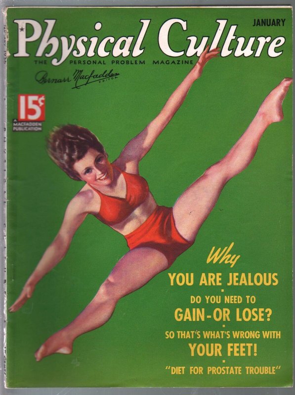 Physical Culture 1/1936-swimsuit girl-exploitation-George Larkin-FN