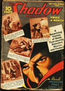 SHADOW 1937 MAY 15-STREET AND SMITH PULP-RARE G