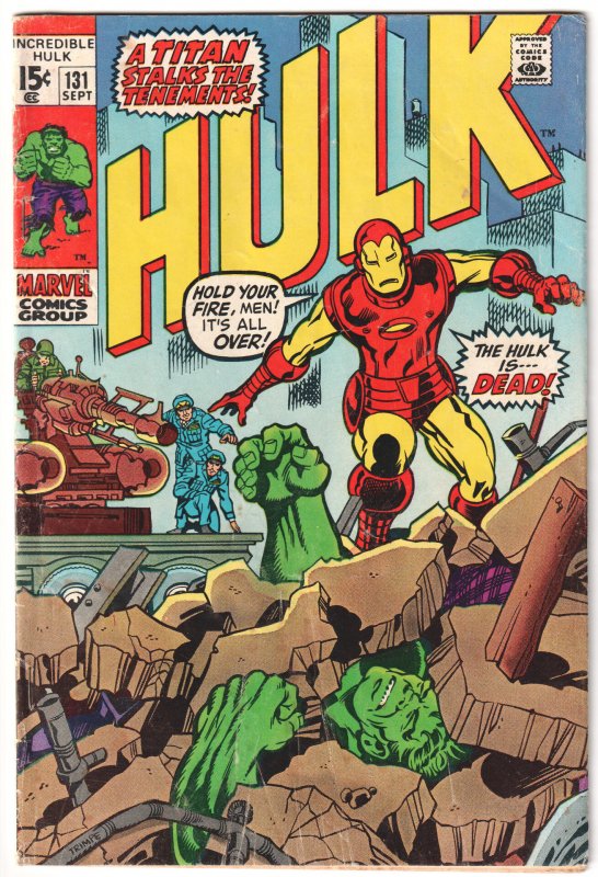 The Incredible Hulk #131 (1970) Iron Man appearance