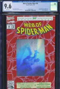 WEB OF SPIDER-MAN #90 - CGC-9.6, WP - Poster - Silver hologram cover