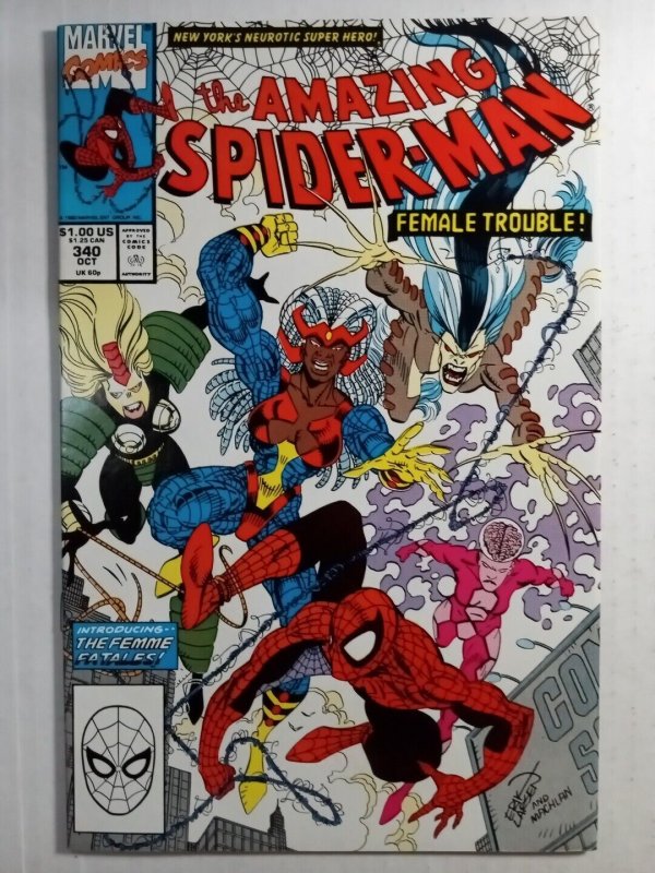 Amazing Spider-Man #340 Femme Fatales App NM-Marvel Comics C1B 