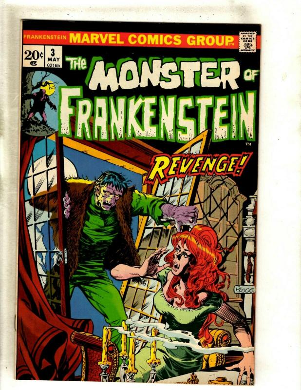 Monster Of Frankenstein # 3 FN/VF Marvel Comic Book Mike Ploog Cover Horror RS1