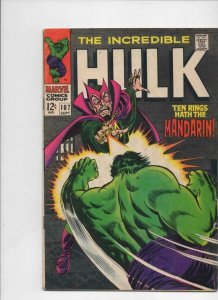 HULK 107, VG+, Bruce Banner, Mandarin, Shield, Giant  Android, Marvel, 1968  