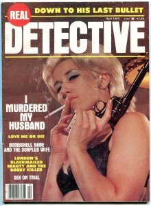 Real Detective Magazine April 1983- Smoking cover- Sex on trial FN