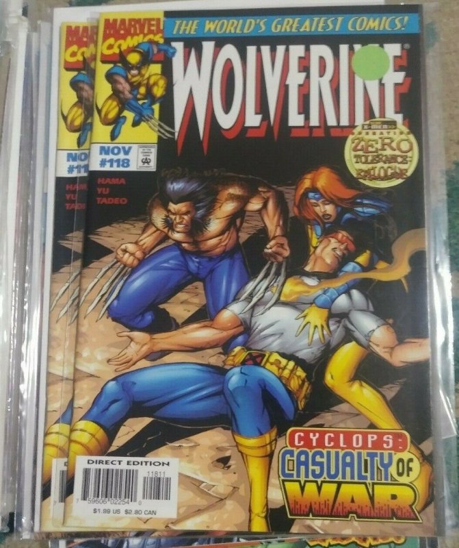 WOLVERINE # 118 1997 marvel  OPERATION ZERO TOLERANCE + X MEN CYCLOPS jean gray 