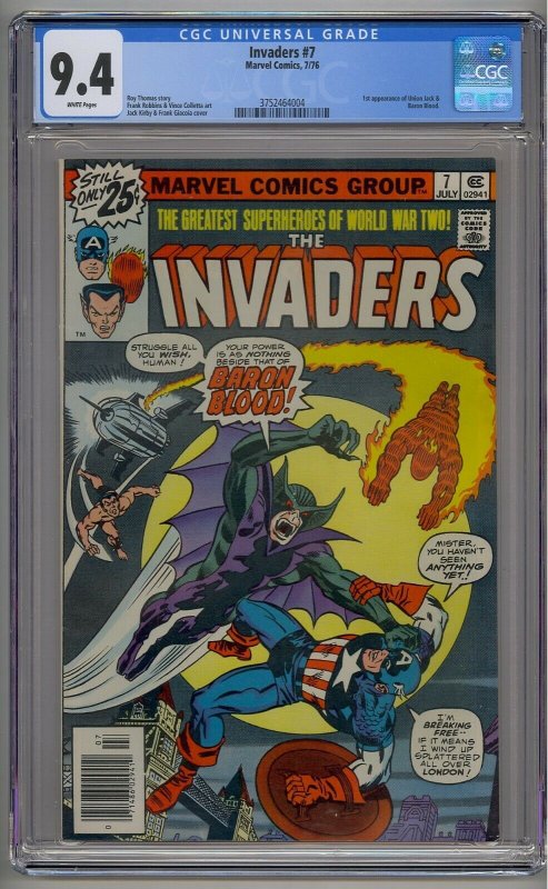 Invaders #7 1st Baron Blood and Union Jack!  Comic Books - Bronze Age,  Marvel, Human Torch / HipComic