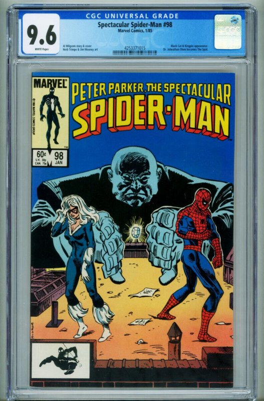 Spectacular Spider-Man #98 CGC 9.6 1985-Spot COMIC BOOK 4253371015