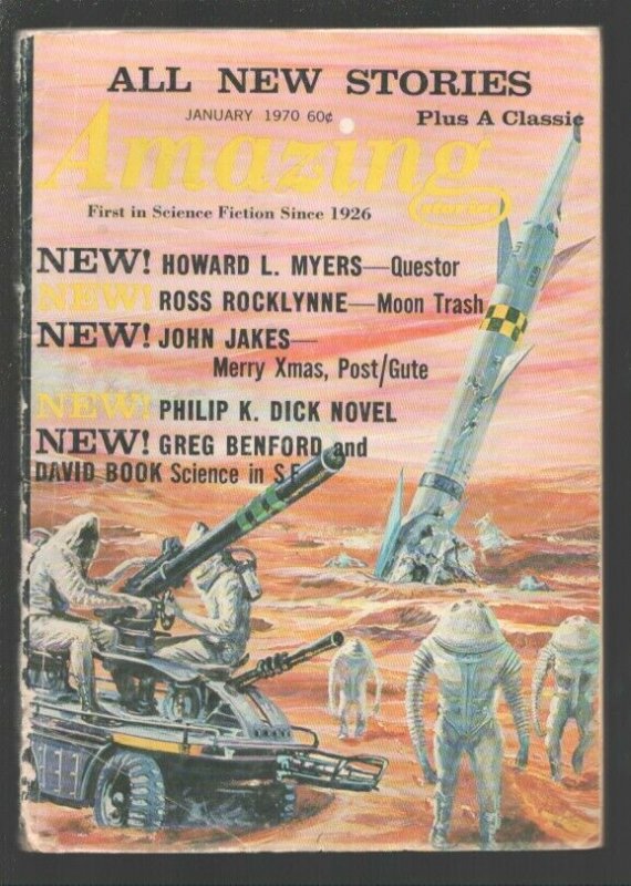 Amazing Stories 1/1970-Ultimate--Philip K. Dick-John Jakes-pulp talesArt by J...