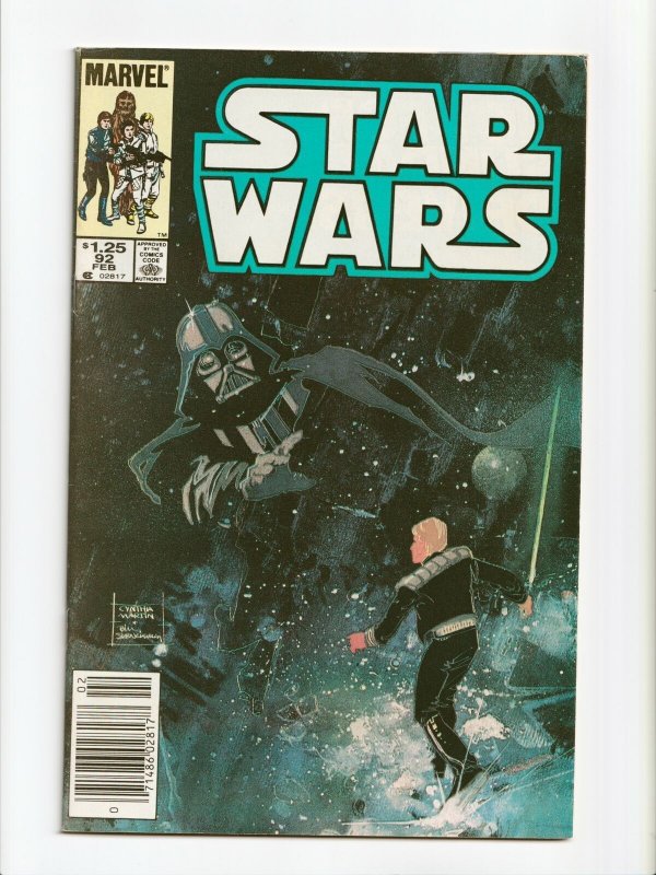 Star Wars #92 Canadian Price Variant Newsstand Marvel Comics 1985 VF+