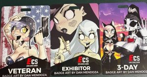 DAN MENDOZA EPIK COMIC SHOW BADGE ART SET OF 3 FROM ECS 2018 E1