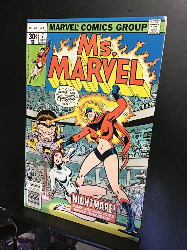 Ms. Marvel #7 (1977) Modok key! Super-High-grade key! NM+ Cvill CERT!