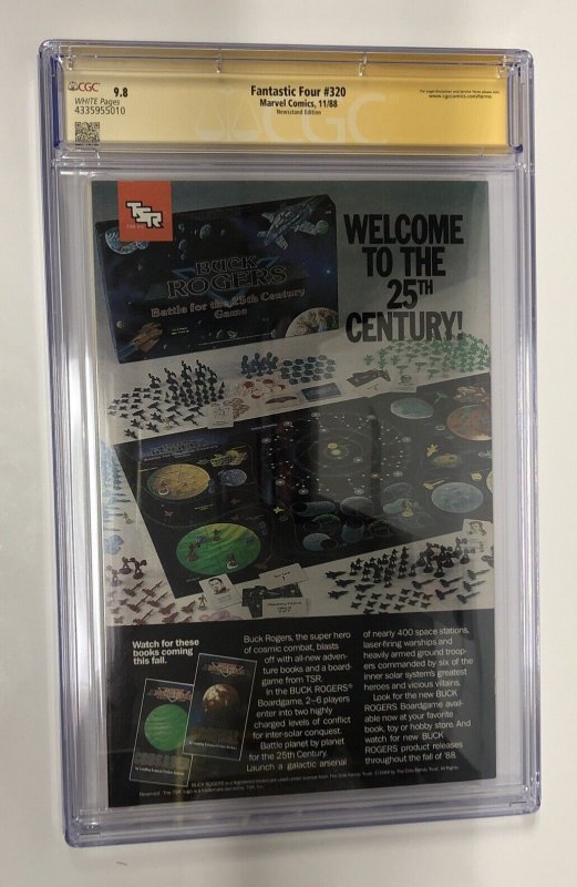 Fantastic Four (1988) # 320 (CGC 9.8 SS) Signed Ron Frenz Census = 2