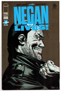 Negan Lives! #1 2nd Printing Blue Logo Variant (Image, 2020) VF [ITC590]