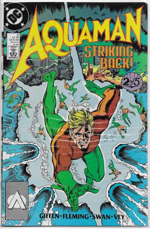 Aquaman (vol. 3, 1989) #2 of 5 VF Giffen/Fleming/Swan, Mera