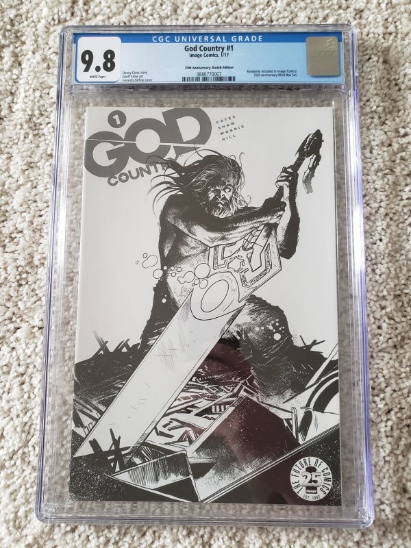 God Country 1 CGC 9.8 25th anniversary sketch edition (2017)