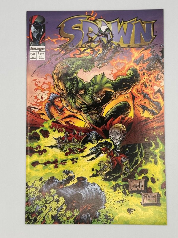 SPAWN # 52  1996 Image Comics  Todd McFarlane  1st Print  SAVAGE DRAGON NM+ Copy