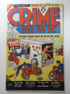 Crime Does Not Pay #83 (1950) Sharp GVG Condition! Top Staple Pop