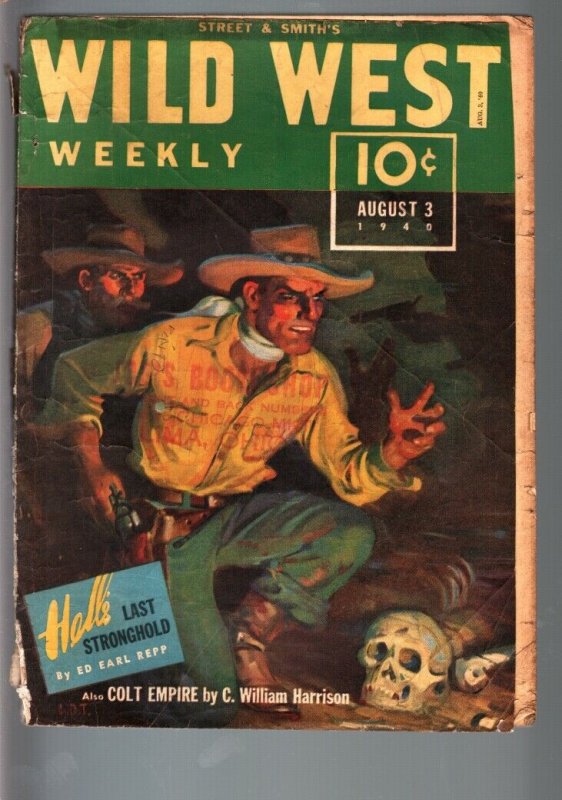 WILD WEST WEEKLY 8/3/1940-WESTERN PULP-GILA JACK G