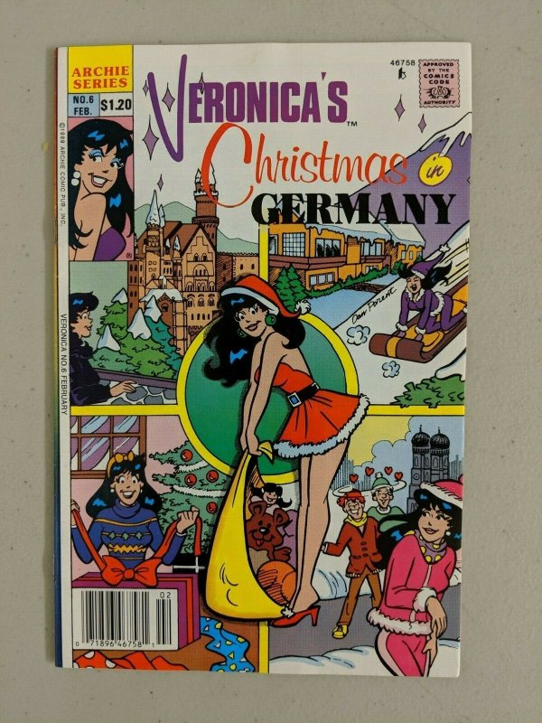 Veronica #6 (Archie Comics 1989) Christmas in Germany Sexy Santa Outfit - (6.5) 