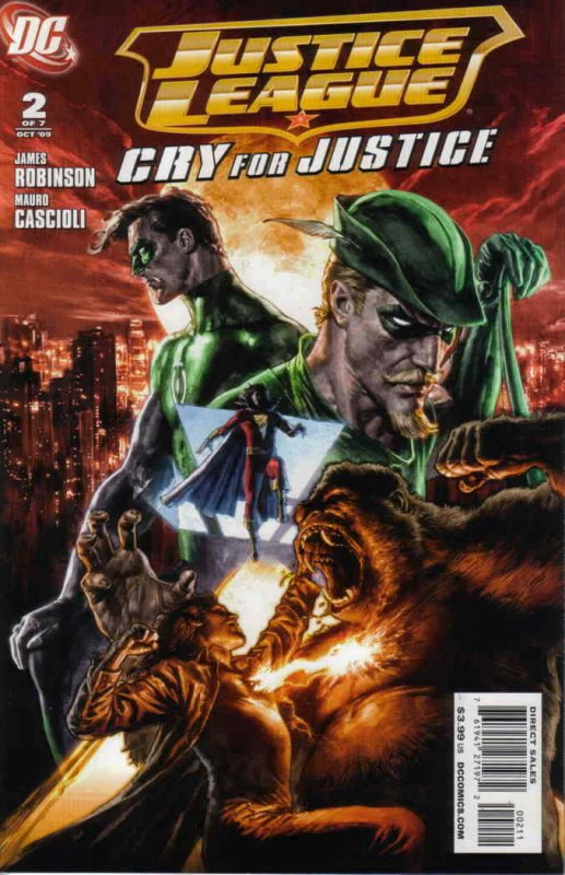 Justice League: Cry for Justice #2 VF/NM; DC | save on shipping - details inside