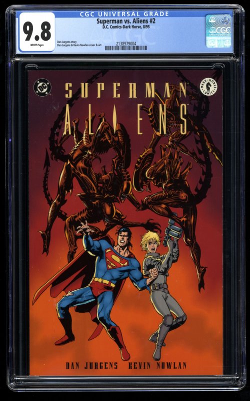 Superman vs. Aliens #2 CGC NM/M 9.8 White Pages