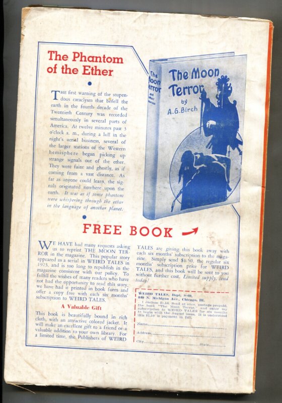 Weird Tales July 1935 //  Brundage cover //  Avenger from Atlantis // Pulp Ma...