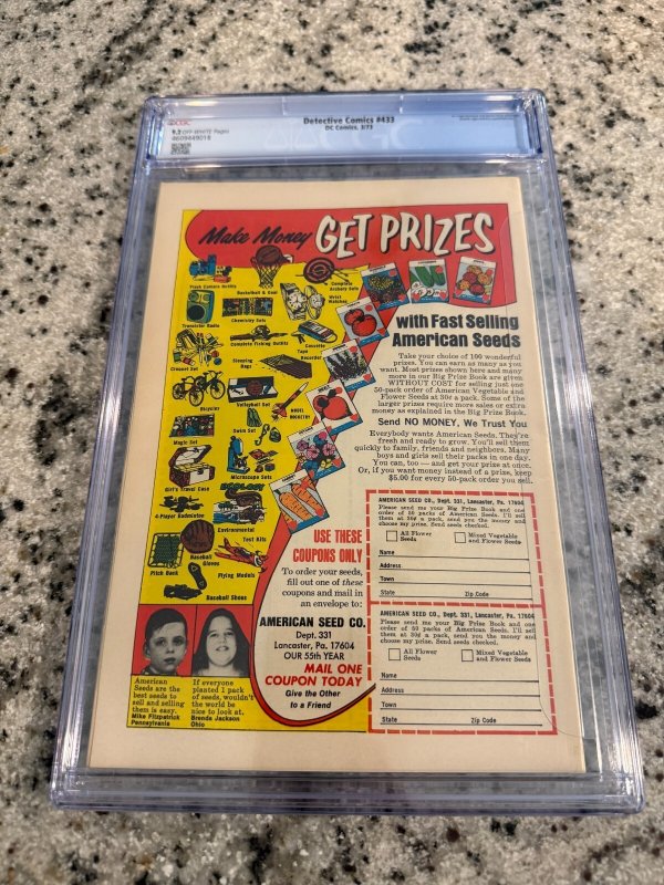 Detective Comics # 433 CGC Graded 9.2 DC Comic Book Batman Robin Batgirl JH13