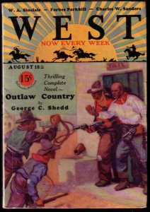 WEST 1928 AUG 18 PULP ACTION RCMP SIX GUNS VIOLENCE FN