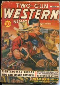 2-Gun Western Novels 3/1943-Red Circle-WWII era pulp by Timely-Marvel Comics-VG