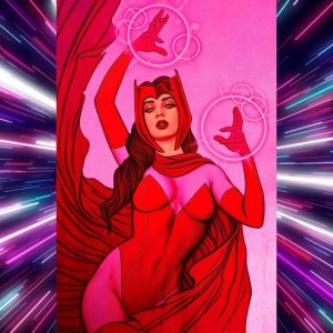 SCARLET WITCH 1 HTF Rare JENNY FRISON 1:100 VIRGIN INCENTIVE VARIANT PS*/Avenger