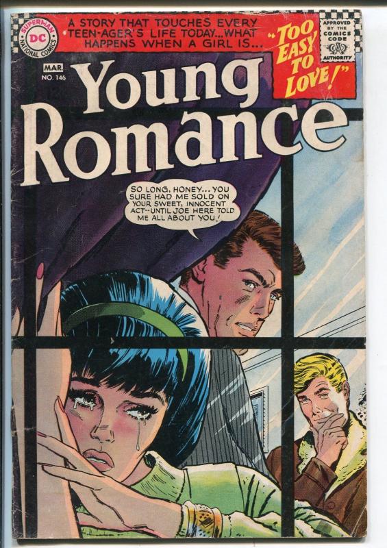 Young Romance #145 1967-DC-Love triangle cover-VG