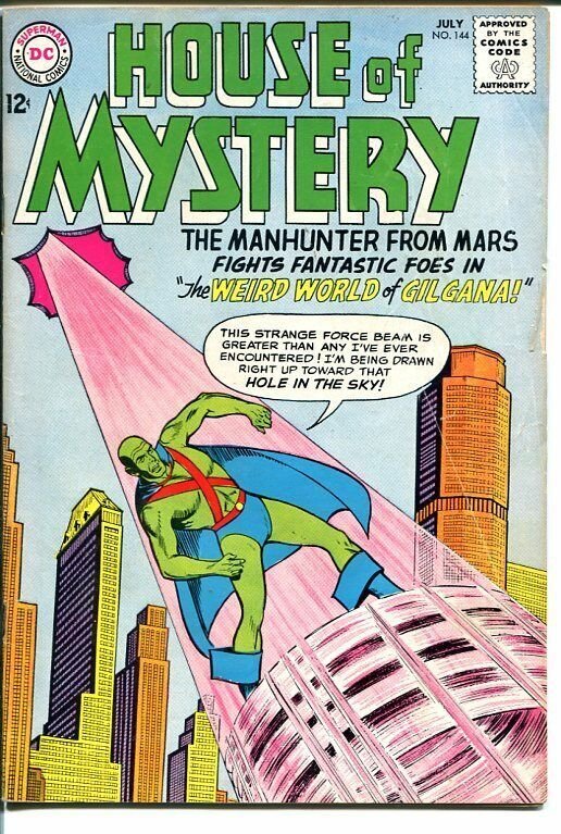 HOUSE OF MYSTERY #144 1964-MARTIAN MANHUNTER-DC COMICS VG