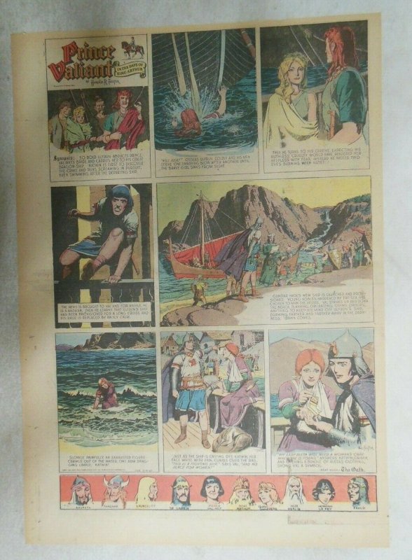 Prince Valiant Sunday Page by Hal Foster from 2/9/1947 Tabloid Page Size !