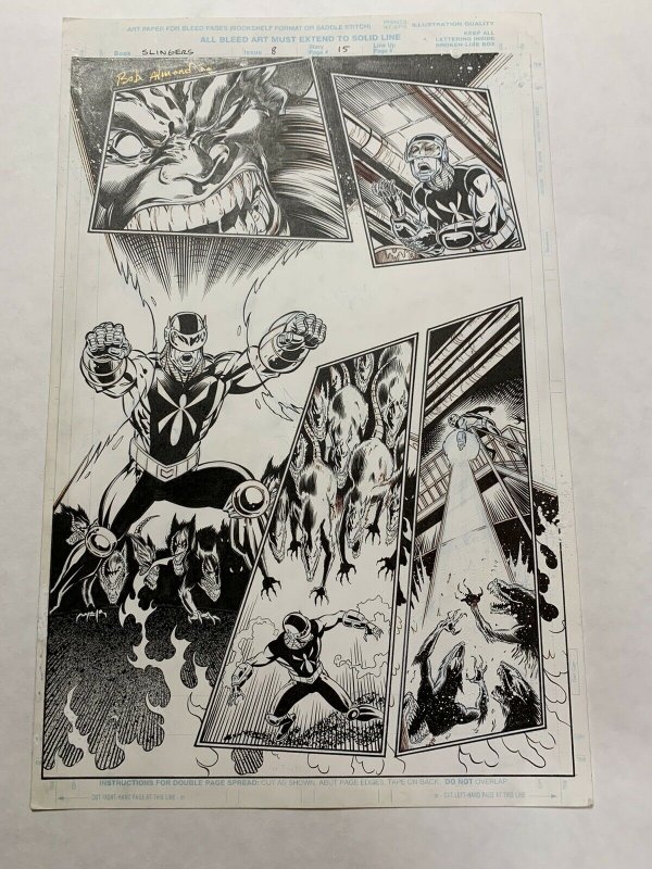 Slingers 8 Page 15 Original Art Greg Luzinak Bob Almond Spider-man