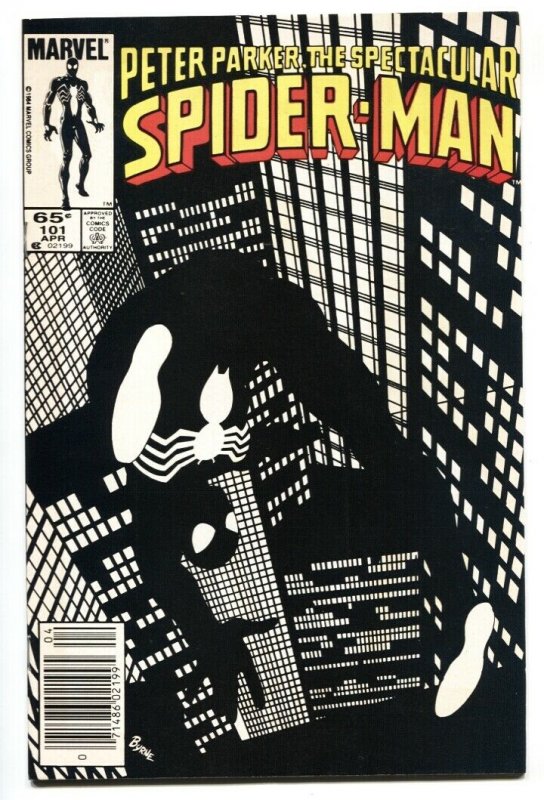 Spectacular Spider-Man #101 1985- Black costume Newsstand variant