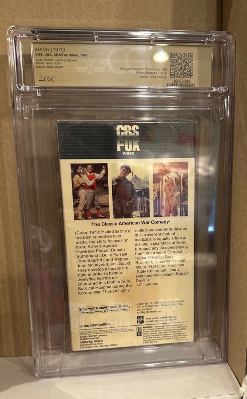 RARE MASH VHS GCG Graded 8.5 1985 Motor City Pedigree M*A*S*H