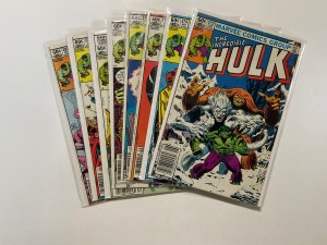 Incredible Hulk 272 274-280 Fine Fn 6.0 Lot run set Marvel 
