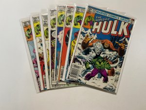 Incredible Hulk 272 274-280 Fine Fn 6.0 Lot run set Marvel