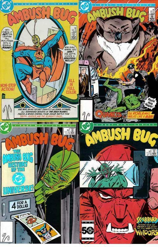 AMBUSH BUG (1985 DC) 1-4 Giffen bugs out!!  COMPLETE!