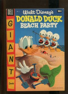 WALT DISNEYS DONALD DUCK BEACH PARTY #2 (7.0) FILE COPY!! 1955