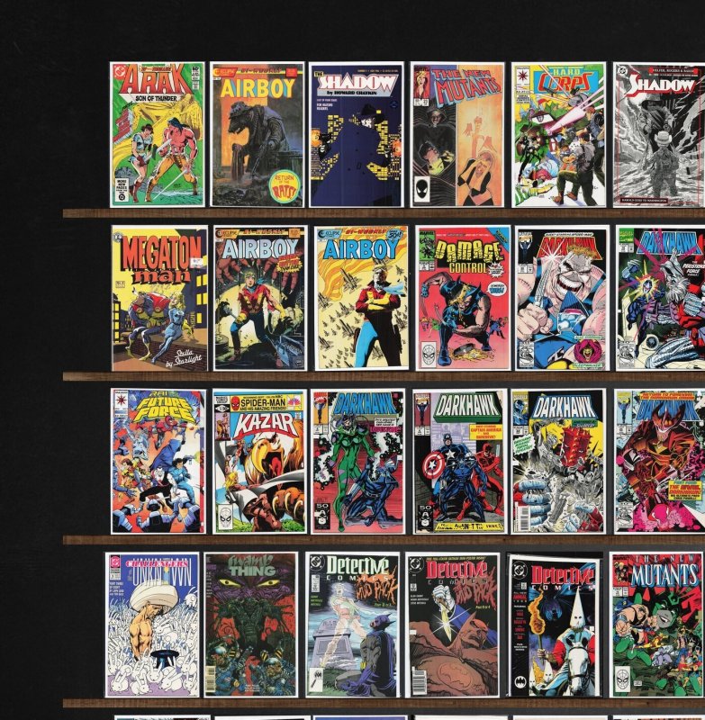 Huge Lot 150+ Comics with Deathlok, Batman, Darkhawk, Airboy & More!