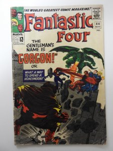 Fantastic Four #44 (1965) VG- Condition! Moisture wrinkle, 1 in tear back cover