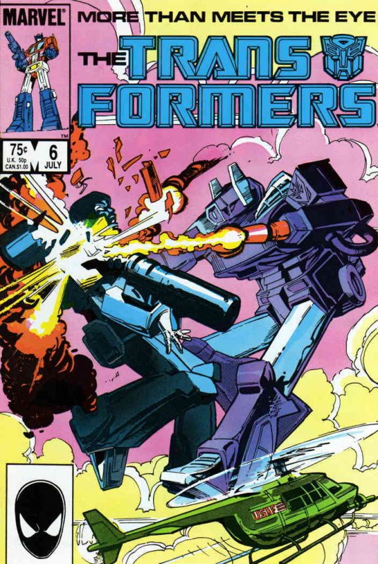 Transformers, The #6A FN ; Marvel | Reprint with different back cover