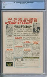 Marvel Comics SGT. Fury And His Howling Commandos #13 CGC 6.0 Stan Lee Story