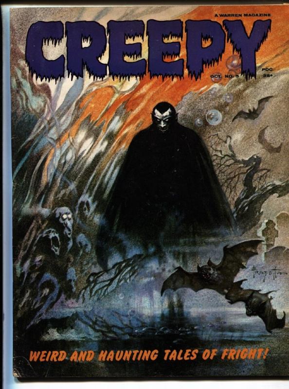 Creepy #5 1965-Frank Frazetta cover-Warren Horror Magazine VG