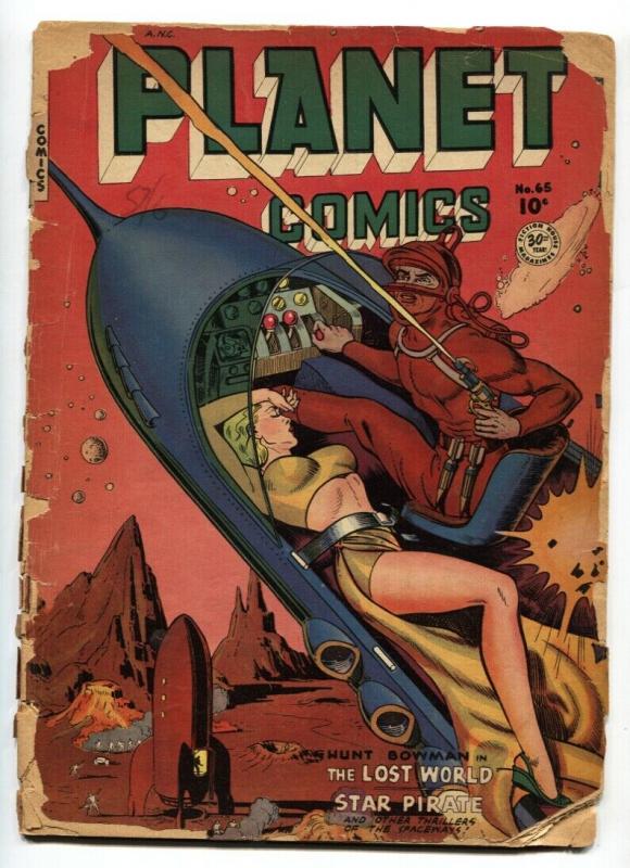 Planet Comics #65 GGA rocket cover-1951- Fiction House Golden Age