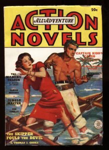 ALL-ADVENTURE ACTION NOVELS-Spring 1938-George Gross GGA cover-RARE pulp VF-