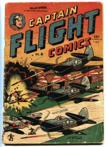 CAPTAIN FLIGHT #8 1948-FOUR STAR-First appearance of YANKEE GIRL!